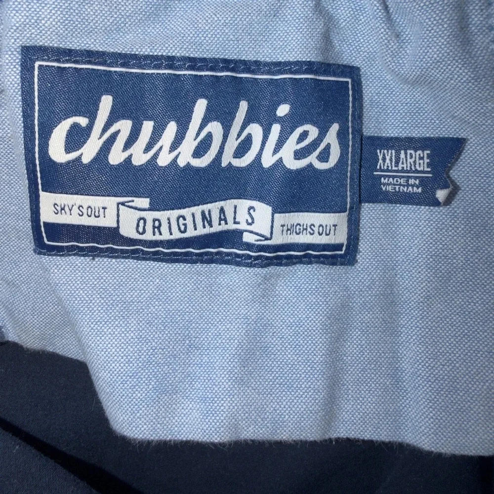 Chubbies Originals Mens Navy Blue Stretch Shorts 5.5 Inseam XXL Elastic Waist